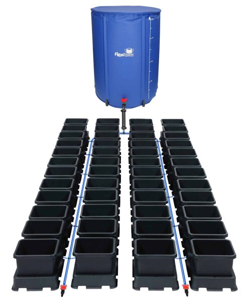 Autopot Komplettsystem, easy2grow 48 (48x 15l Töpfe mit 400 l Flexi-Tank und Schlauch)