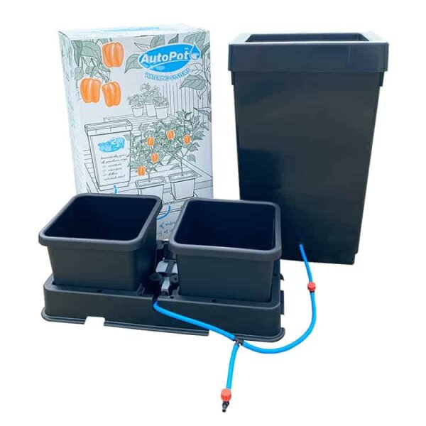 Autopot Komplettsystem, easy2grow 2 (2x 15 l Töpfe mit 47 l Tank und Schlauch)
