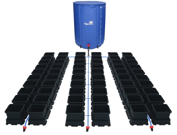Autopot Komplettsystem, easy2grow 60 (60x 15l Töpfe mit 400 l Flexi-Tank und Schlauch)