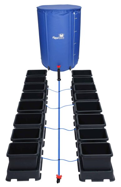 Autopot Komplettsystem, easy2grow 16 (16x 15l Töpfe mit 100 l Flexi-Tank und Schlauch)