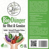 S&R Organics Bio Obst- und Gemüsedünger 1L