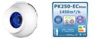Prima Klima EC Ventilator Blue 1450m³/h PK250-ECblue Pa 750 RJEC