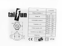 Taifun 2 Speed Inline Ventilator 220/280m³/h 125mm...
