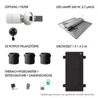 Caluma Set - 3 Plants Premium (100 x 100 cm, 240 W)