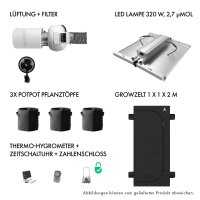 Caluma Set - 3 Plants Plus Premium (100 x 100 cm, 320 W)