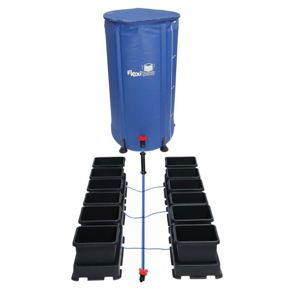 Autopot Komplettsystem, easy2grow 12 (12x 15l Töpfe mit 100 l Flexi-Tank und Schlauch)