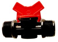 Absperrhahn PE 2x Ø19mm (3/4 Zoll) Außengewinde