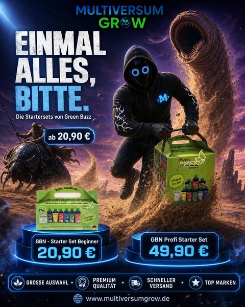 Sieben Flaschen einzeln zusammensuchen – oder einmal die Kiste aufmachen. 📦

Green Buzz ha