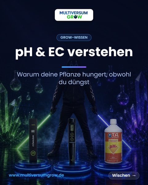 Warum hungert eine Pflanze, obwohl der Topf voll Dünger ist? Weil der pH nicht stimmt. 🔬

