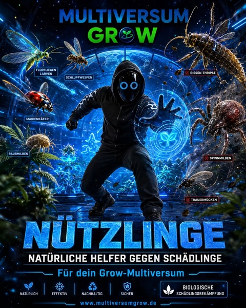 Wenn Schädlinge auftauchen, ruft KingMad die richtige Verstärkung. 🌌🐞💙

Nützlinge sind nat