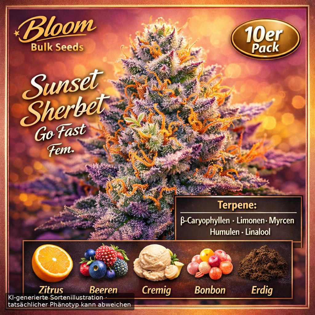 Bloom Bulk Seeds Sunset Sherbet Go Fast Fem 10St. – Ansicht 3