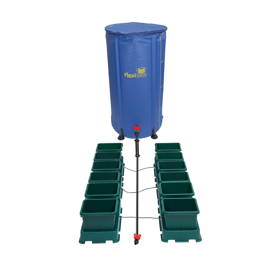Autopot Komplettsystem, easy2grow 12 (12x 15l Töpfe mit 100 l Flexi-Tank und Schlauch) – Ansicht 2