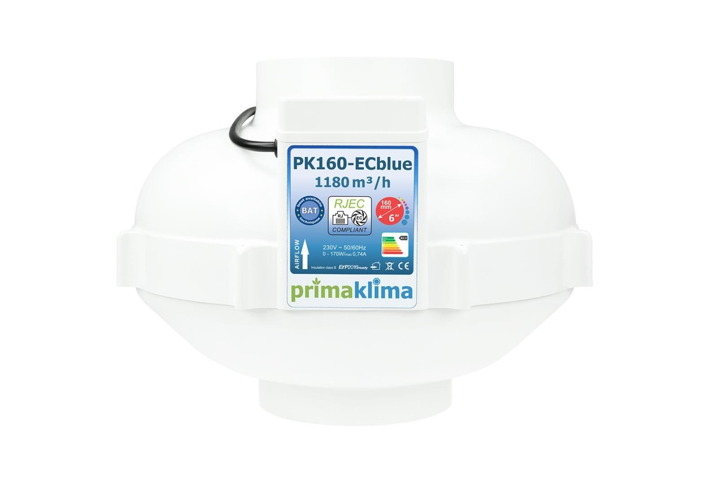 Prima Klima EC Ventilator Blue 1180m³/h PK160ECblue RJEC – Ansicht 2