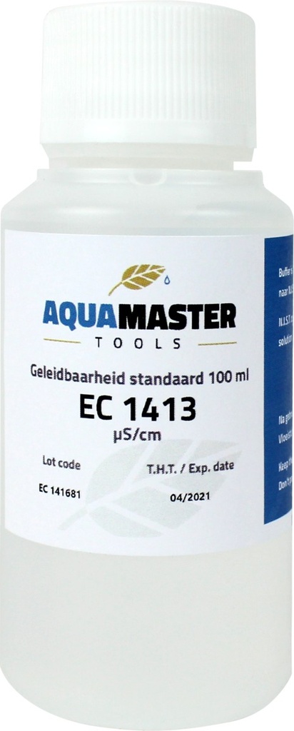 Eichflüssigkeit 1413µS 100ml Flasche – Ansicht 2