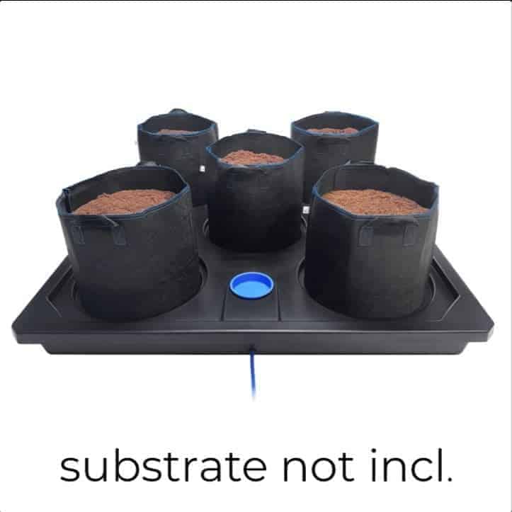 [AP-AUTO5XL/SMART] AutoPot Auto5 XL Tray-System mit Garland-Tray 1,2 m und 5 FlexiPot-Töpfen 35 l (ohne Tank)