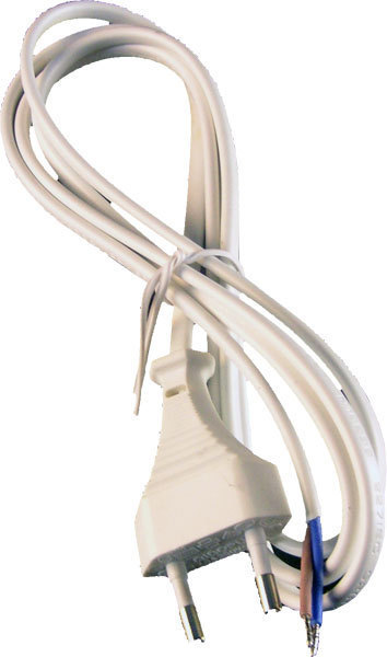 [13355] Netzstecker mit Stromkabel 2-polig 0,75mm²