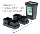 Autopot Komplettsystem, easy2grow 4 (4x 8,5 l Töpfe mit 47 l Tank und Schlauch)
