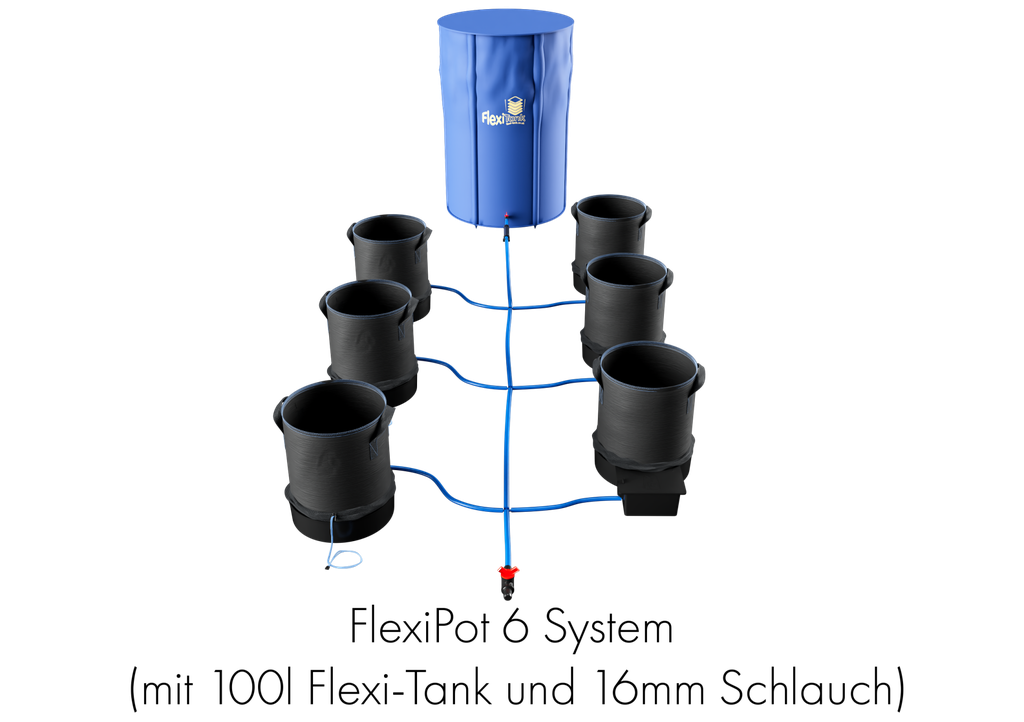 [12662] Autopot Flexipot 6 System (mit 100 l Flexi-Tank und Schlauch)