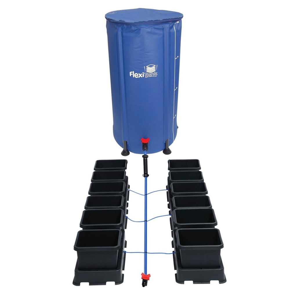 [12769] Autopot Komplettsystem, easy2grow 12 (12x 15l Töpfe mit 100 l Flexi-Tank und Schlauch)