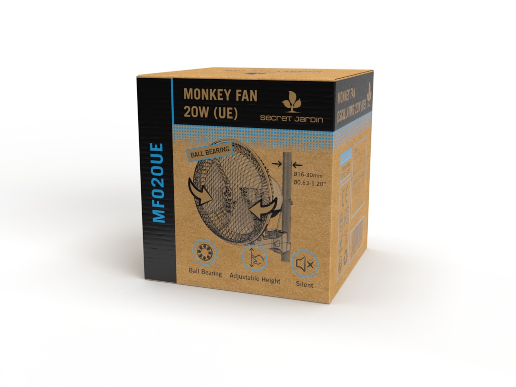 [12061] Secret Jardin Monkey Fan Oscillating 17cm 20W Ball Bearing