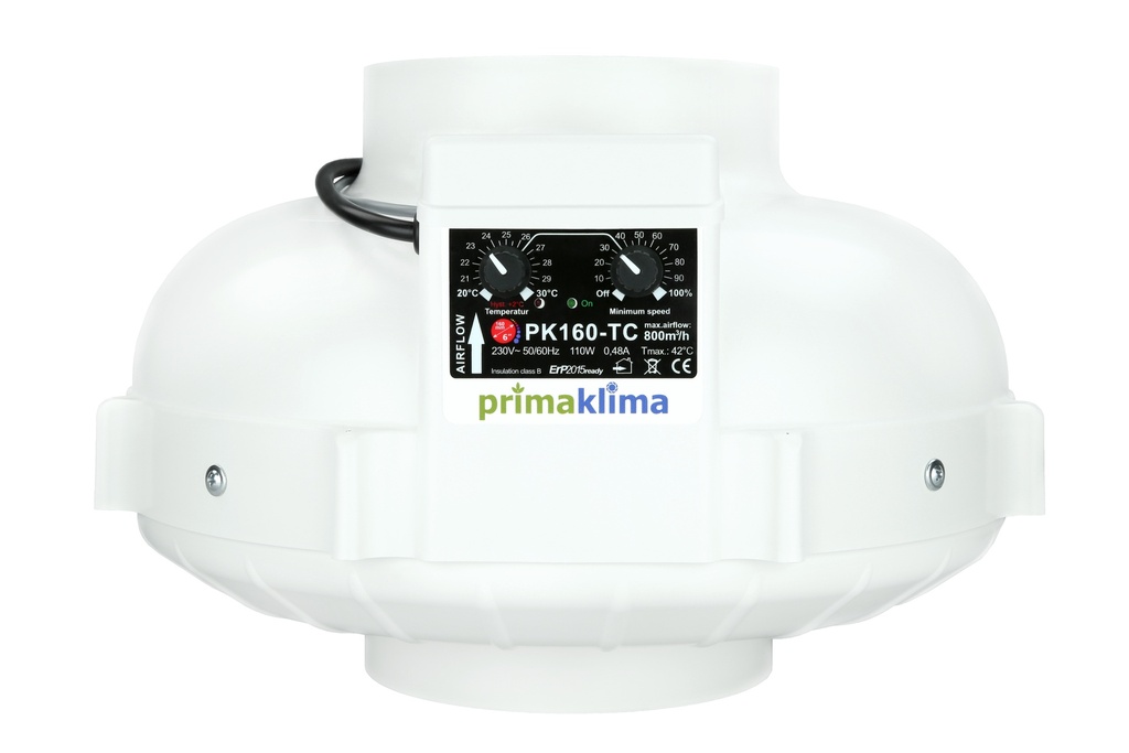 [12509] Prima Klima Fan 160 820m³/ h Temp. Controlled