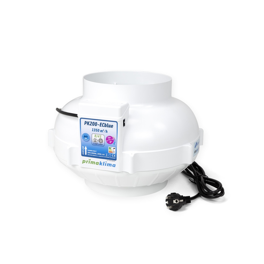 [12781] Prima Klima ECblue Ventilator 200mm 1350m³/h RJ45