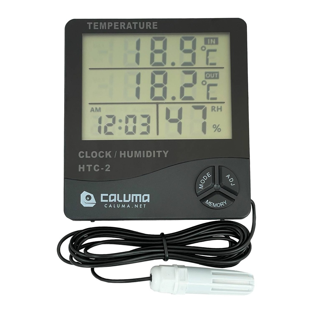[12815] Caluma Thermo-Hygrometer mit Uhr und externer Sonde
