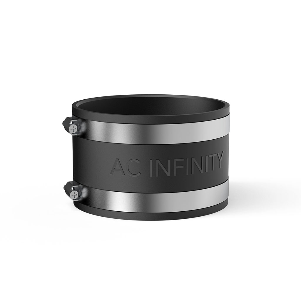 [14418] AC Infinity Geräuschreduzierende Klemme, Rohrverbinder mit Edelstahlklemmen 100 mm