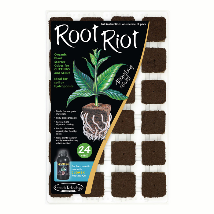 [12188] Root Riot Anzuchtwürfel Tray à 24 Stück