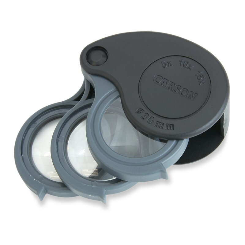 [12580] Carson TriView 5x/10x/15x Klapplupe TV-15