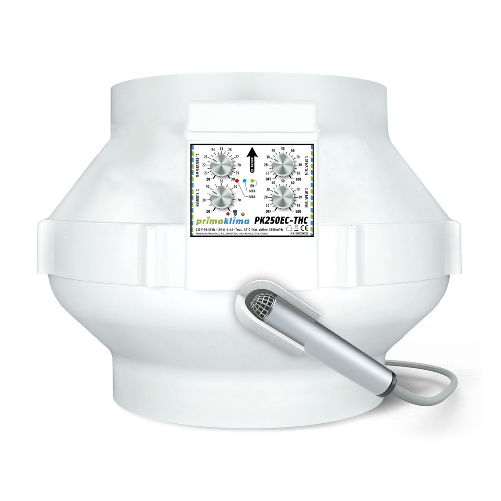 [BT-17255] Prima Klima PK250EC-THC 0-1450m³/h Ø250mm