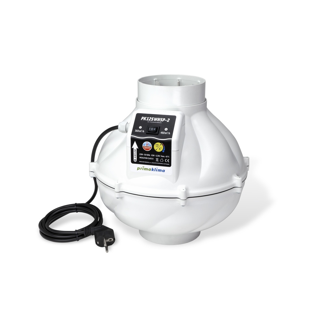 [GF-2513033] PrimaKlima Whisperblower (480 m³/h) 1-Speed, PK125-WHSP-L