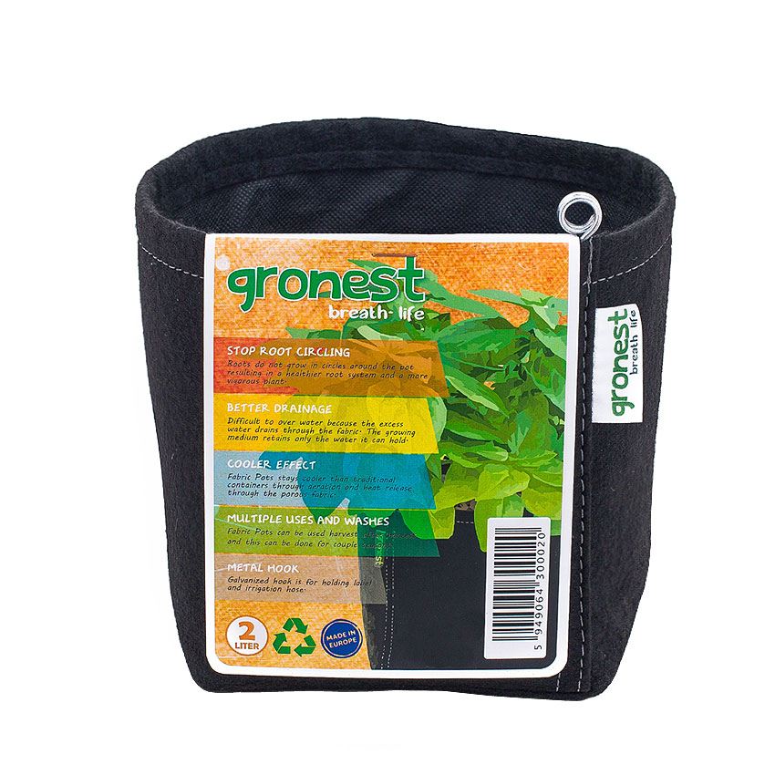 [11419] Gronest Stofftopf 2L 12 x 12 x 14 cm