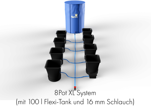 Autopot System, 1Pot XL 8 Töpfe (mit 100 l Flexi-Tank und Schlauch)