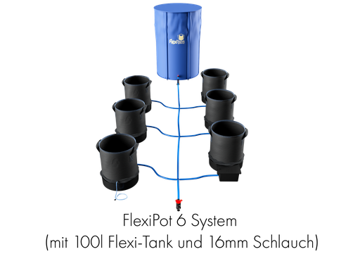 Autopot Flexipot 6 System (mit 100 l Flexi-Tank und Schlauch)
