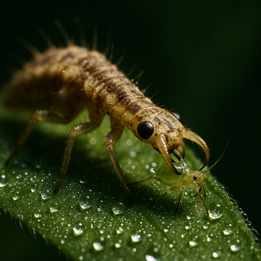 Florfliegenlarven gegen Blattläuse – Chrysoperla carnea