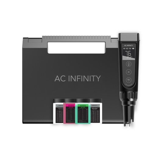 AC Infinity Hydroponic Meter PRO Kit pH- und EC-Messgerät mit wechselbarer Sonde