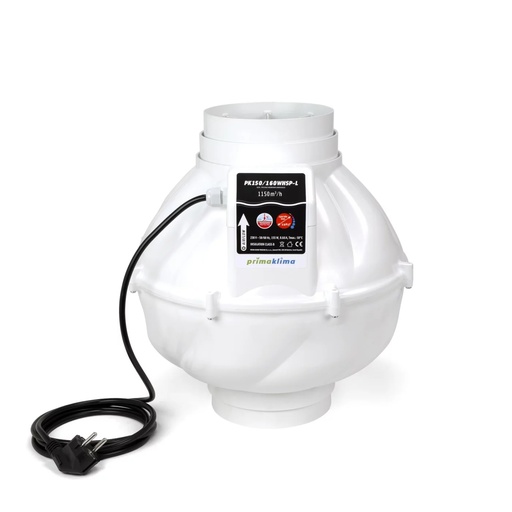 PrimaKlima Whisperblower (1150 m³/h) 1-Speed, PK160WHSP-L