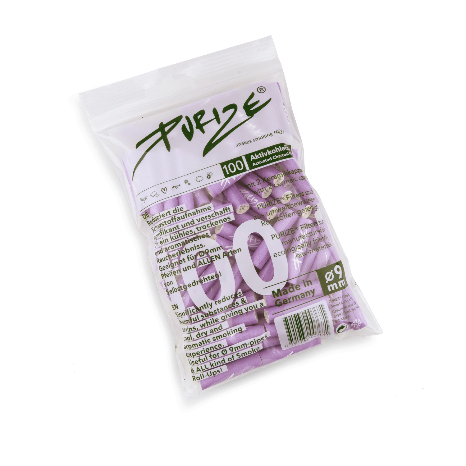 PURIZE - REGULAR / FLIEDER - 100 Aktivkohlefilter